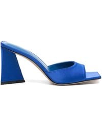 The Attico - Mini Devon Satin Heel Mules - Lyst