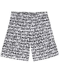 Vetements - Shorts Mit Logo-Print - Lyst