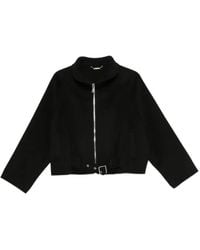 Seventy - Belted Ribbed-Collar Jacket - Lyst