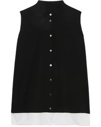 Enfold - Chemise À Design Sans Manches - Lyst