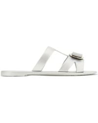 Ferragamo - Lilou Flat Slide Rubber Sandals - Lyst