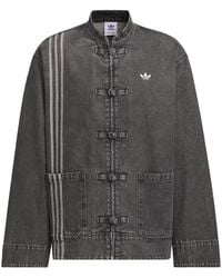 adidas - Chaqueta Vaquera Con Cierre De Rana - Lyst