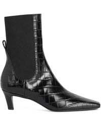 TOTEME - Embossed Chelsea Boots - Lyst