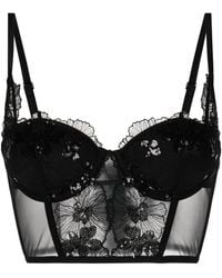 Fleur du Mal - Sequin Sequinned Bustier Top - Lyst