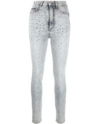 Philipp Plein - Rhinestone-Embellished Skinny Jeans - Lyst
