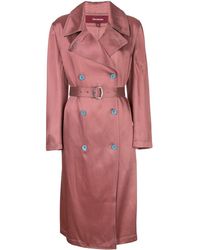 Sies Marjan Satijnen Trenchcoat - Roze