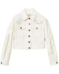 Twinset - Chaqueta Vaquera Con Detalle De Encaje - Lyst