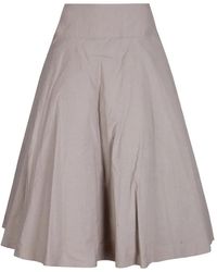 Yohji Yamamoto - C/Li Poplin Midi Skirt - Lyst