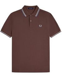Fred Perry - Poloshirt mit gestreiftem Detail - Lyst
