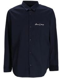 ARMANI EXCHANGE - Logo-Embroidered Shirt - Lyst