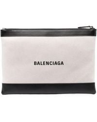 Balenciaga - Clutch Met Logoprint - Lyst