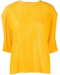 Nina Ricci - Blouse Plissée À Manches Mi-Longues - Lyst