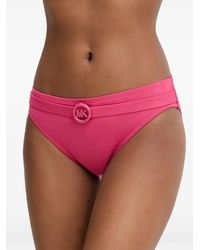 MICHAEL Michael Kors - Logo Belted Bikini Bottoms - Lyst