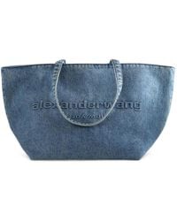 Alexander Wang - Logo-Embossed Denim Tote Bag - Lyst