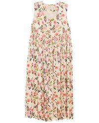 A Tentative Atelier - Floral Printed Button Dress - Lyst