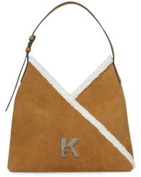 KARL LAGERFELD - Geo Suede Small Tote Bag - Lyst