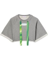 PUCCI - Melange-Effect Cropped Top - Lyst