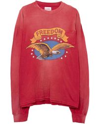 KAMIYA - Freedom Distressed Long-Sleeve T-Shirt - Lyst