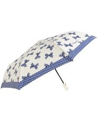 Moschino - Bow-Print Folding Umbrella - Lyst