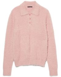 Sisley - Long-Sleeve Knitted Polo Shirt - Lyst