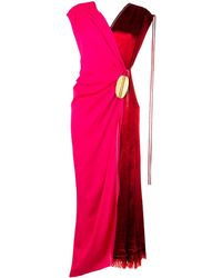 Marni Wrap-around bicoloured dress - Rose