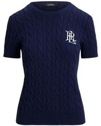 Ralph Lauren - Cable-Knit Logo Jumper - Lyst
