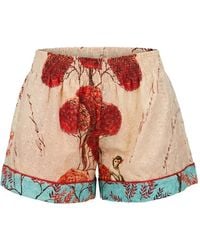 F.R.S For Restless Sleepers - Broderie-Anglaise Graphic-Print Shorts - Lyst