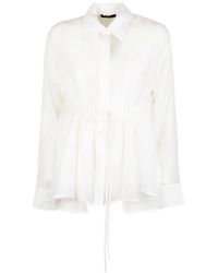 Seventy - Drawstring-Waist Crinkled Shirt - Lyst