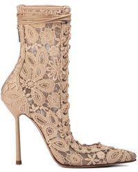Le Silla - Stivaletti Stringati Chantilly - Lyst
