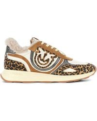 Pinko - Leopard Print Sneakers - Lyst