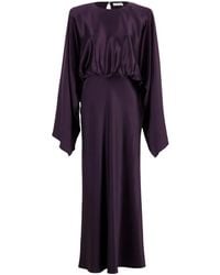 Altuzarra - Evinka Long-sleeve Gathered Silk Dress - Lyst