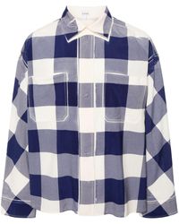 Loewe - Check-pattern Wool Shirt - Lyst
