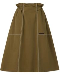 Marni - Falda midi con costuras en contraste - Lyst