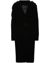 Rick Owens - Slim Hoodie Cashmere Coat - Lyst