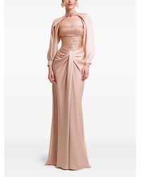 Gemy Maalouf - Strapless Long Bolero Dress - Lyst