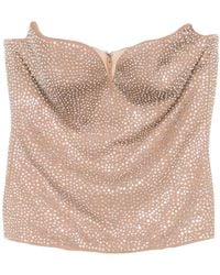 GIUSEPPE DI MORABITO - Embellished Strapless Top - Lyst