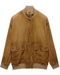 Prada - Chaqueta De Ante Con Botones - Lyst