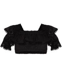Charo Ruiz - Cata Off-Shoulder Cropped Top - Lyst