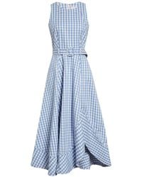 Cinq À Sept - Zelda Gingham-Check Midi Dress - Lyst