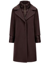 Herno - Nylon-Ultralight Bib Wool Coat - Lyst