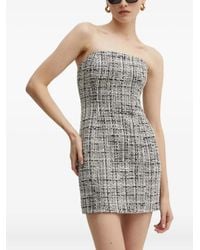 La Mania - Bella Tweed Strapless Mini Dress - Lyst