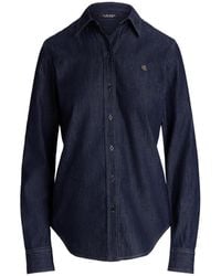 Ralph Lauren - Logo-Embroidered Denim Shirt - Lyst