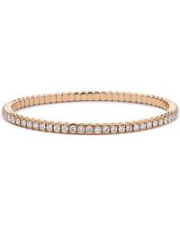 Pragnell - 18Kt Rose Expandible Diamond Bracelet - Lyst