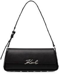 KARL LAGERFELD - K/Signature Elongated Shoulder Bag - Lyst