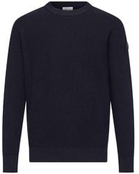 Moncler - Logo-Patch Waffle-Knit Sweater - Lyst