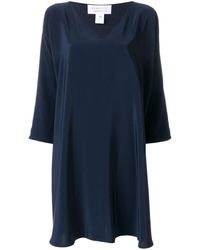 Gianluca Capannolo Deep V-neck Dress - Blue