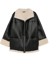 TOTEME - Shearling-Trim Oversized Jacket - Lyst