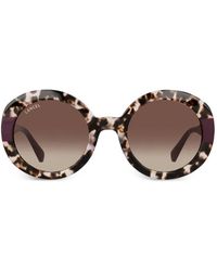 Lancel - Lunettes De Soleil À Monture Ronde - Lyst