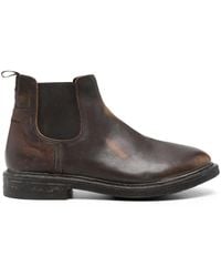 Moma - Elastic-Panel Leather Boots - Lyst