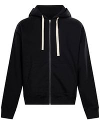 Jil Sander - Drawstring Zip-Up Hoodie - Lyst